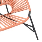 vidaXL Scaun Ou de grădină Negru și Portocaliu Poly Rattan vidaXL Scaun Ou de grădină Negru și Portocaliu Poly Rattan