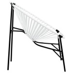 vidaXL Set scaune de grădină 3 buc Poly Rattan alb și negru