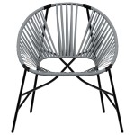 vidaXL Set scaune de grădină 3 buc Polyrattan negru și gri deschis