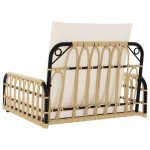 vidaXL Scaun balansoar cu perne, 63x58x39 cm, poliratan și oțel