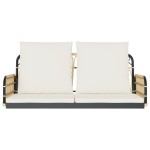 vidaXL Bancă de balansoar cu perne, 105x58x38 cm, poliratan și oțel vidaXL Bancă de balansoar cu perne, 105x58x38 cm, poliratan și oțel