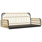 vidaXL Bancă de balansoar cu perne, 105x58x38 cm, poliratan și oțel vidaXL Bancă de balansoar cu perne, 105x58x38 cm, poliratan și oțel