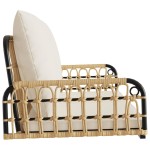 vidaXL Bancă de balansoar cu perne, 105x58x38 cm, poliratan și oțel vidaXL Bancă de balansoar cu perne, 105x58x38 cm, poliratan și oțel