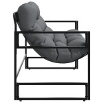 vidaXL Bancă de grădină cu pernă, antracit, 113 cm, oțel vidaXL Bancă de grădină cu pernă, antracit, 113 cm, oțel