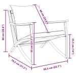 vidaXL Scaune de grădină cu perne, 2 buc., negru, oțel