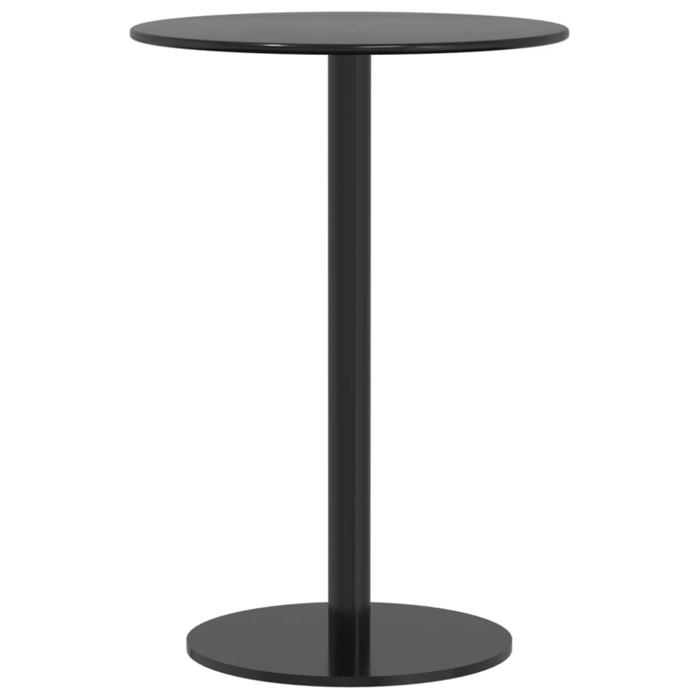 vidaXL Masă de grădină rotundă, negru, Ø50x72 cm, oțel