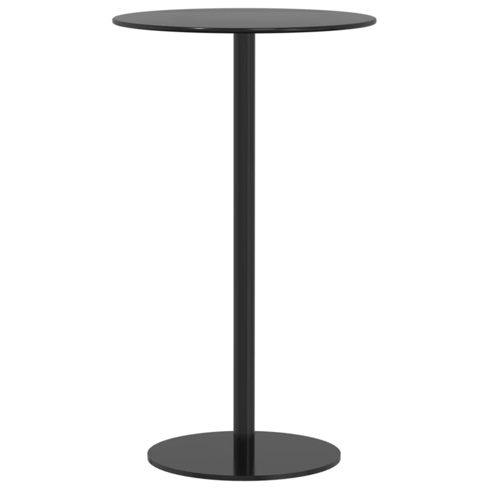 vidaXL Masă de grădină rotundă, negru, Ø60x105 cm, oțel