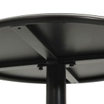 vidaXL Masă de grădină rotundă, negru, Ø60x105 cm, oțel vidaXL Masă de grădină rotundă, negru, Ø60x105 cm, oțel