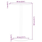 vidaXL Masă de grădină rotundă, negru, Ø60x105 cm, oțel vidaXL Masă de grădină rotundă, negru, Ø60x105 cm, oțel