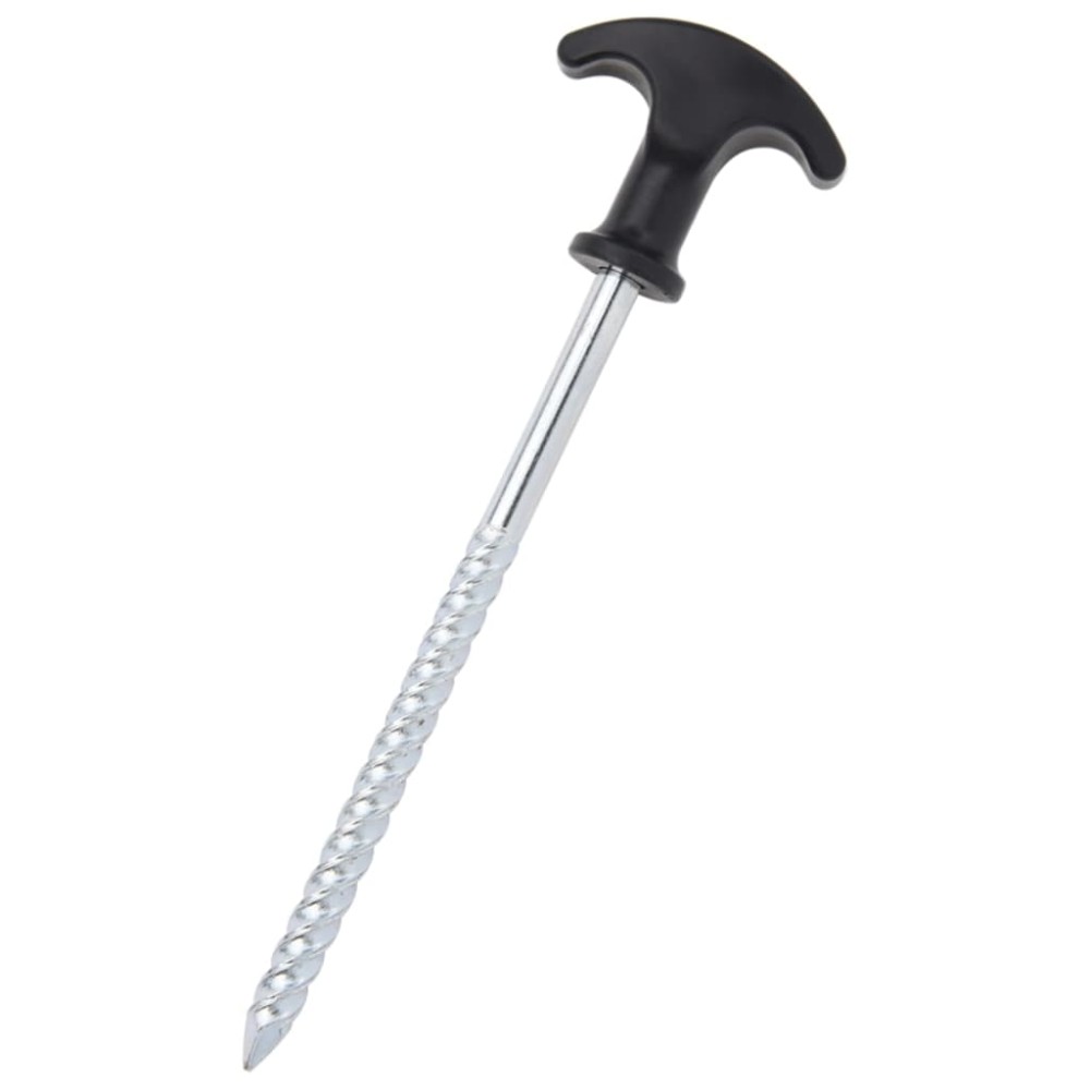 vidaXL Țăruși de cort, 12 buc., 17 cm, Ø7 mm, oțel galvanizat