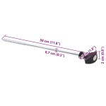 vidaXL Țăruși de cort, 12 buc., 30 cm, Ø7 mm, oțel galvanizat