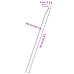 vidaXL Țăruși de cort, 50 buc., 30 cm, Ø4 mm, oțel galvanizat vidaXL Țăruși de cort, 50 buc., 30 cm, Ø4 mm, oțel galvanizat