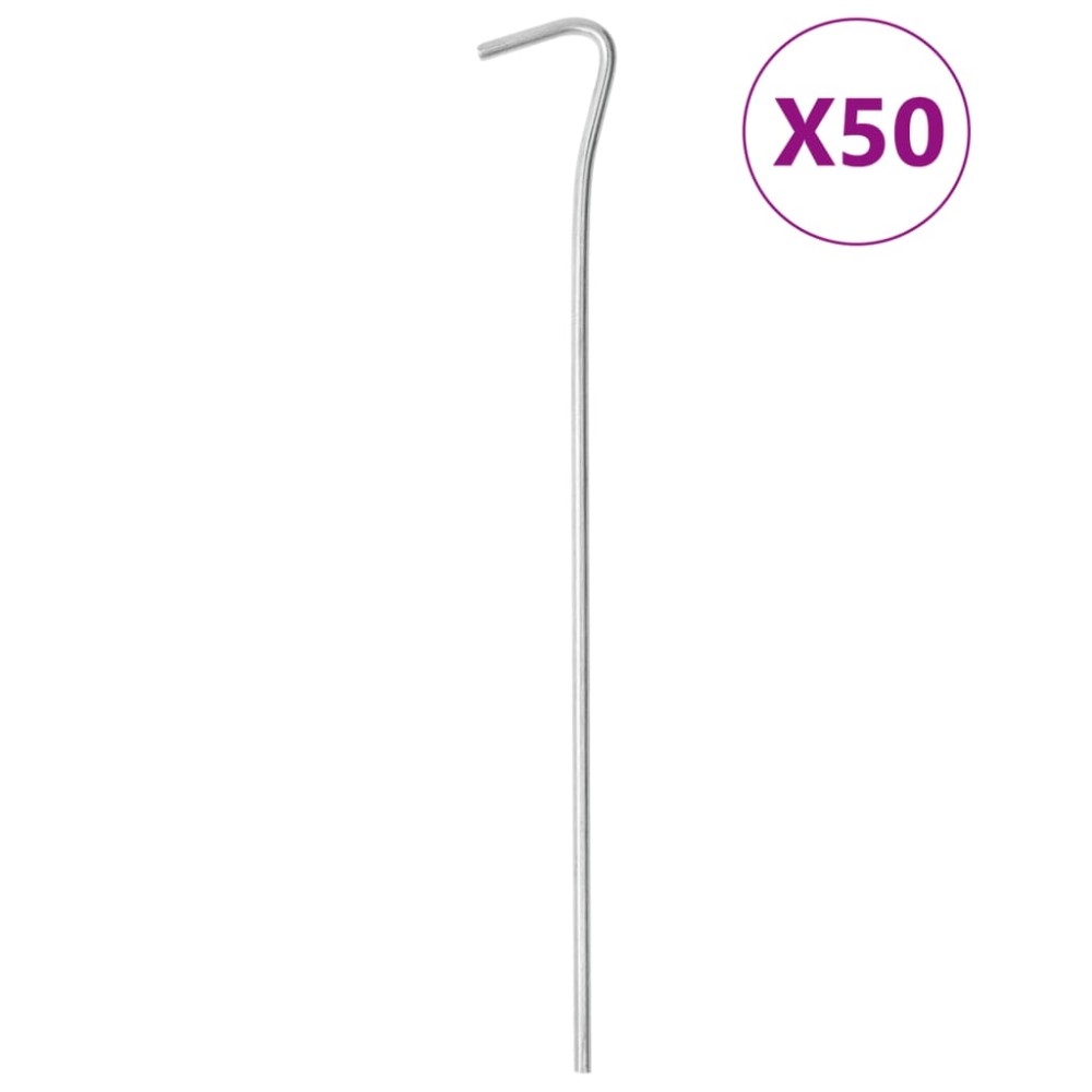 vidaXL Țăruși de cort, 50 buc., 23 cm, Ø4 mm, oțel galvanizat