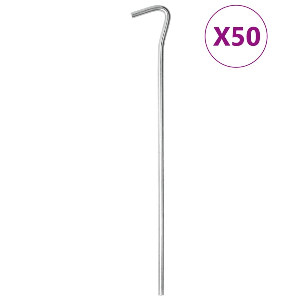 vidaXL Țăruși de cort, 50 buc., 23 cm, Ø5 mm, oțel galvanizat