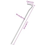 vidaXL Țăruși de cort, 25 buc., 23 cm, Ø5 mm, oțel galvanizat