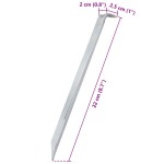 vidaXL Țăruși de cort, 24 buc., 22 cm, Ø7 mm, oțel galvanizat