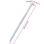 vidaXL Țăruși de cort, 24 buc., 30 cm, Ø20 mm, oțel galvanizat