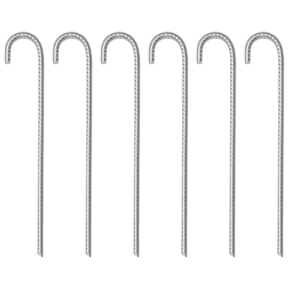 vidaXL Țăruși de cort, 6 buc., 37 cm, Ø10 mm, oțel galvanizat