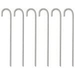 vidaXL Țăruși de cort, 6 buc., 37 cm, Ø10 mm, oțel galvanizat vidaXL Țăruși de cort, 6 buc., 37 cm, Ø10 mm, oțel galvanizat