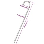 vidaXL Țăruși de cort, 6 buc., 37 cm, Ø10 mm, oțel galvanizat vidaXL Țăruși de cort, 6 buc., 37 cm, Ø10 mm, oțel galvanizat