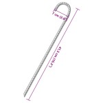 vidaXL Țăruși de cort, 12 buc., 41,5 cm, Ø12 mm, oțel galvanizat