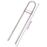 vidaXL Țăruși de cort, 6 buc., 30 cm, Ø7 mm, oțel galvanizat vidaXL Țăruși de cort, 6 buc., 30 cm, Ø7 mm, oțel galvanizat
