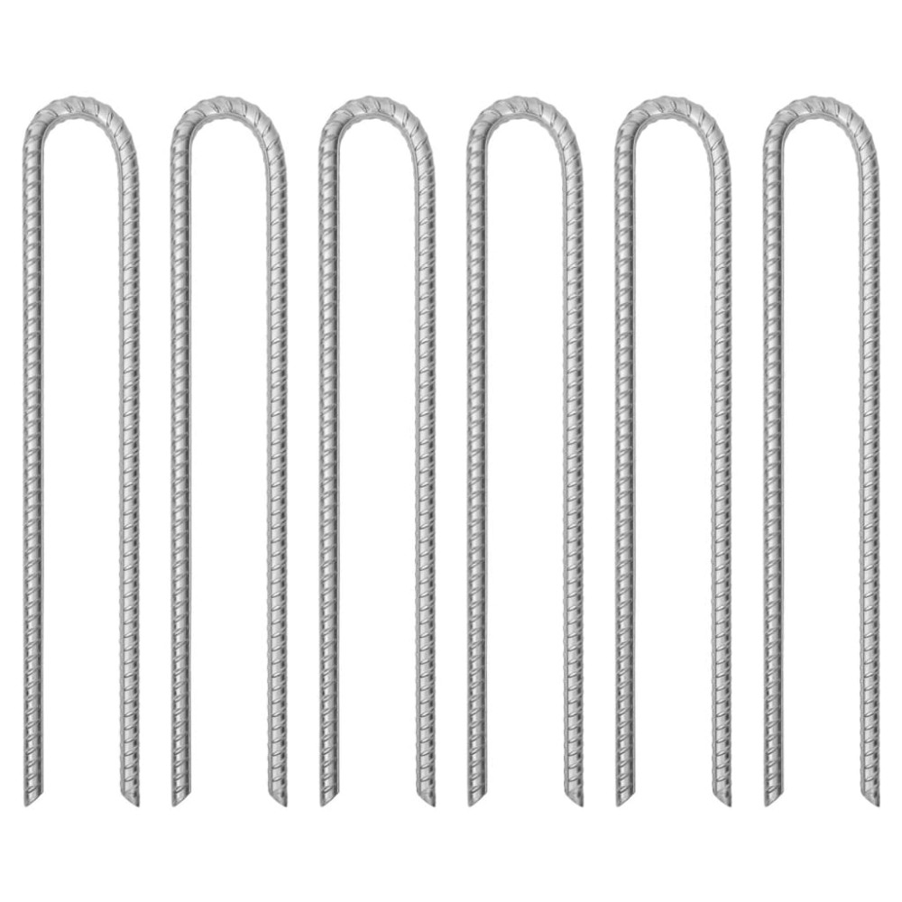 vidaXL Țăruși de cort, 6 buc., 41,5 cm, Ø12 mm, oțel galvanizat