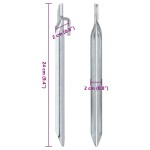 vidaXL Țăruși de cort 24 buc., formă V, 24 cm, Ø20 mm, oțel galvanizat