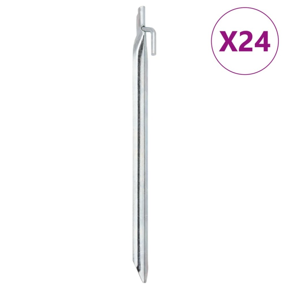 vidaXL Țăruși de cort 24 buc. formă V 29,5 cm Ø20 mm oțel galvanizat
