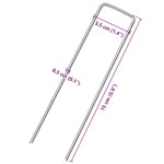 vidaXL Țăruși de pământ în formă de U 50 buc. 15x3,5cm oțel galvanizat vidaXL Țăruși de pământ în formă de U 50 buc. 15x3,5cm oțel galvanizat