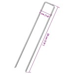 vidaXL Țăruși de pământ în formă de U 25 buc. 20x4 cm oțel galvanizat vidaXL Țăruși de pământ în formă de U 25 buc. 20x4 cm oțel galvanizat