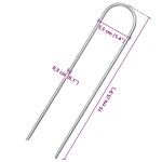 vidaXL Țăruși de pământ în formă de U 25 buc. 15x3,5cm oțel galvanizat vidaXL Țăruși de pământ în formă de U 25 buc. 15x3,5cm oțel galvanizat