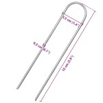 vidaXL Țăruși de pământ în formă de U 50 buc. 15x3,5cm oțel galvanizat vidaXL Țăruși de pământ în formă de U 50 buc. 15x3,5cm oțel galvanizat