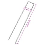 vidaXL Țăruși de pământ în formă de U 50 buc. 20x3,5cm oțel galvanizat vidaXL Țăruși de pământ în formă de U 50 buc. 20x3,5cm oțel galvanizat