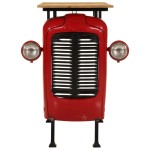 vidaXL Masă bar stil tractor roșu/maro 55x120x107 cm lemn masiv mango vidaXL Masă bar stil tractor roșu/maro 55x120x107 cm lemn masiv mango