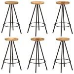 vidaXL Set de bar, 7 piese, lemn masiv de mango vidaXL Set de bar, 7 piese, lemn masiv de mango