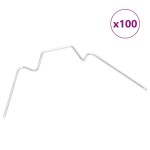 vidaXL Cleme pentru seră 100 buc. oțel galvanizat tip W vidaXL Cleme pentru seră 100 buc. oțel galvanizat tip W