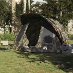 vidaXL Cort de pescuit pentru 5 persoane, camuflaj, impermeabil