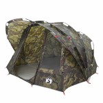 vidaXL Cort de pescuit pentru 5 persoane, camuflaj, impermeabil