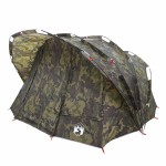 vidaXL Cort de pescuit pentru 5 persoane, camuflaj, impermeabil