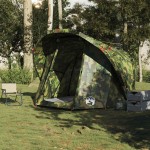 vidaXL Cort de pescuit pentru 4 persoane, camuflaj, impermeabil