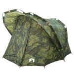 vidaXL Cort de pescuit pentru 4 persoane, camuflaj, impermeabil