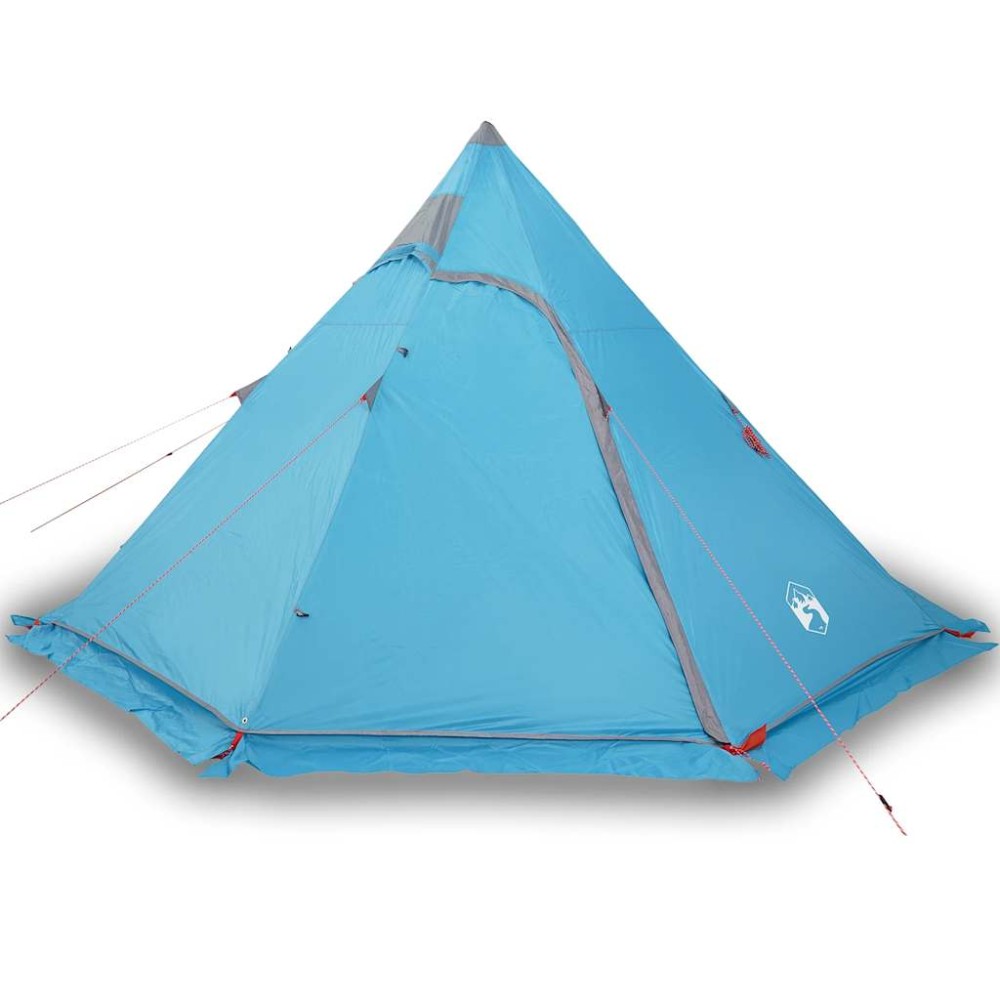 vidaXL Cort de camping tipi pentru 5 persoane, albastru, impermeabil