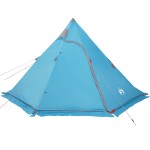 vidaXL Cort de camping tipi pentru 5 persoane, albastru, impermeabil