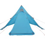 vidaXL Cort de camping tipi pentru 5 persoane, albastru, impermeabil