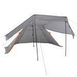 vidaXL Cort de camping tipi pentru 5 persoană, gri, impermeabil