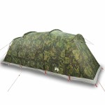 vidaXL Cort de familie tunel pentru 6 persoane, camuflaj, impermeabil