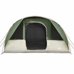 vidaXL Cort de camping tunel pentru 5 persoane, verde, impermeabil