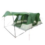 vidaXL Cort de camping tunel pentru 5 persoane, verde, impermeabil