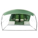 vidaXL Cort de camping tunel pentru 5 persoane, verde, impermeabil